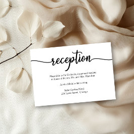 Einfache kalligraphische Hochzeitskarte RSVP Karte