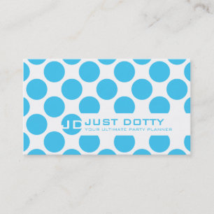 EINFACHE KARTE Fettpolka-Punkte Aqua Blau