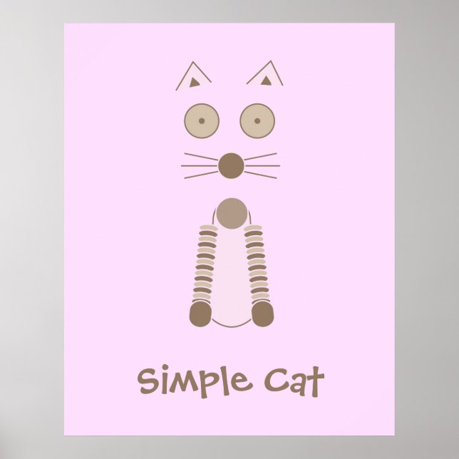 Einfache Katze Poster (Vorne)