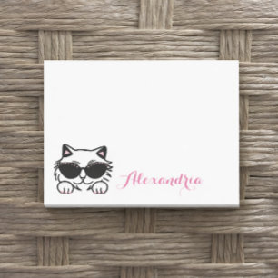 Einfache Katzen-Bling-Sonnenbrille Personalisiert Post-it Klebezettel