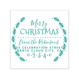 Einfache Kiefernwüste Weihnachtsbezeichnung & Rück Permastempel