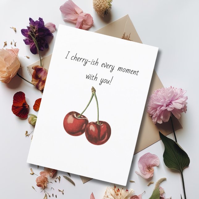 Einfache Kirsche Freund Ehemann Valentinstag Feiertagskarte (Von Creator hochgeladen)
