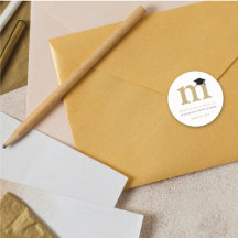 Einfache Klassik Grad Monogramm Moderne Graduierun