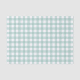 Einfache Klassik Sage Green Gingham Karo Pattern Seidenpapier