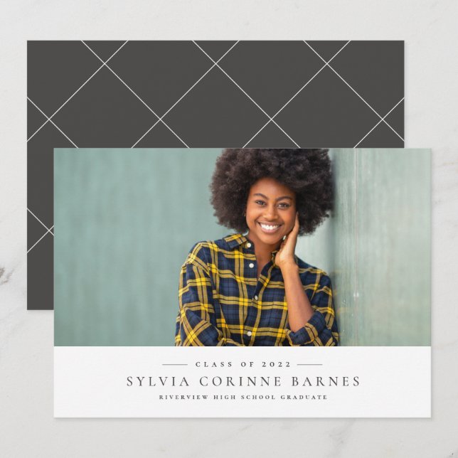 Einfache klassische Ankündigung eines Fotos Abschl (Vorne/Hinten)