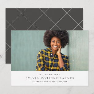 Einfache klassische Ankündigung eines Fotos Abschl