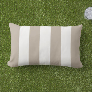 Einfache klassische Beige Cabana Streifen Kissen Für Draußen