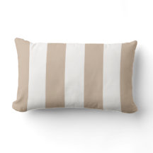 Einfache klassische Beige Cabana Streifen Kissen K