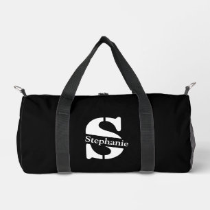 Einfache klassische Berufliche Monogramm und Name Duffle Bag