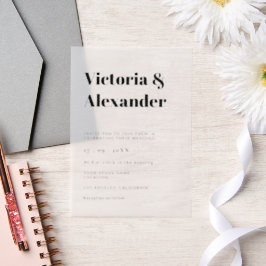 Einfache klassische Elegante Moderne Hochzeit