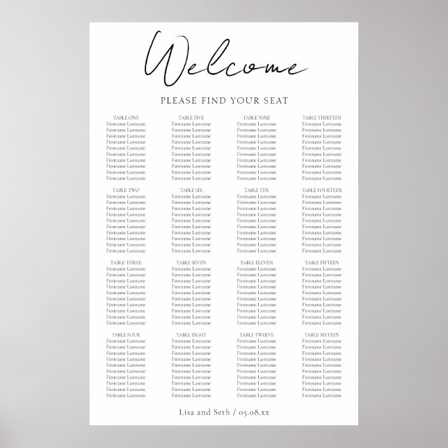 Einfache klassische Hochzeitssattelkarte Poster (Vorne)