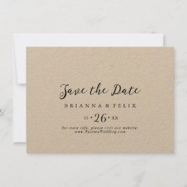 Einfache klassische Kraft-Horizontale Hochzeit Save The Date