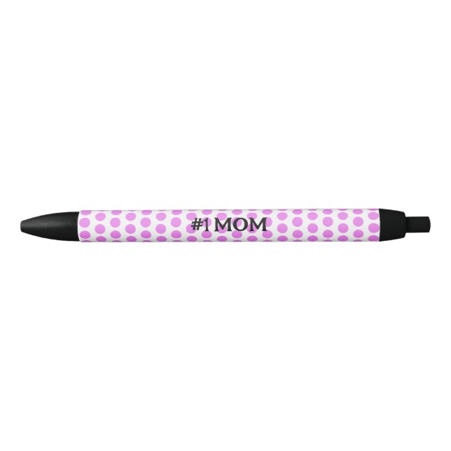 Einfache klassische, moderne Pink- und Schwarz-Pol Kugelschreiber (Vorderseite)