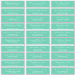 Einfache klassische Script-Adresse für Hochzeiten Aufkleber