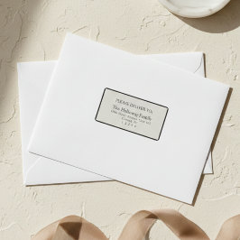 Einfache klassische Serifenschrift Hochzeit in Elf Adressaufkleber