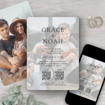 Einfache klassische Typografie 2 Foto QR UAWG Wedd