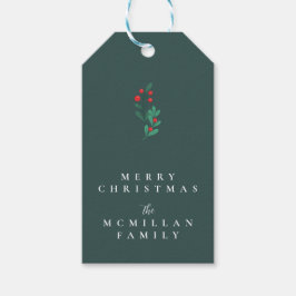 Einfache klassische Weihnachts-Geschenkmarke Geschenkanhänger