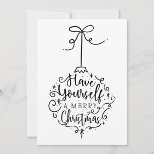 Einfache klassische Weihnachts-Weihnachtskarte Feiertagskarte