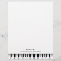 Einfache Klavier-Schwarz-Weiß-Kegel Letterhead