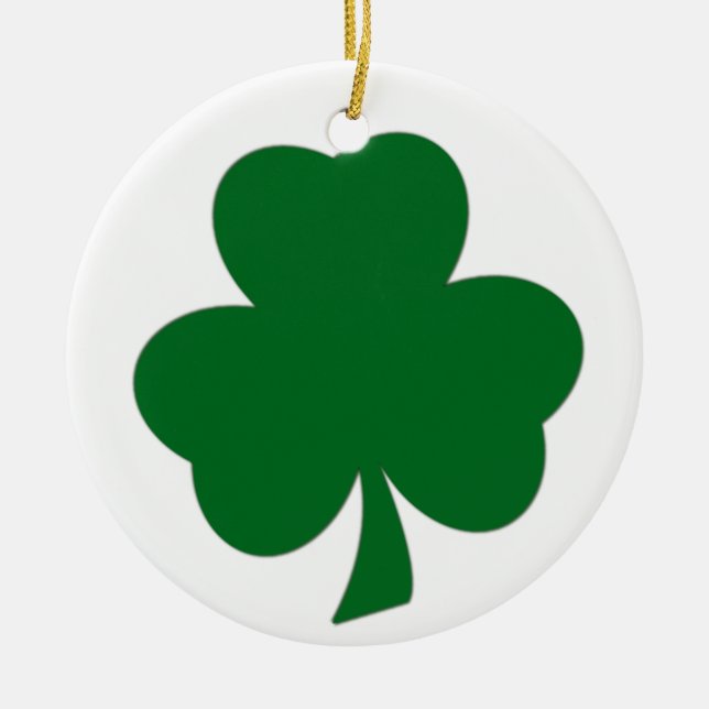 Einfache Kleeblatt Keramik Ornament (Vorne)