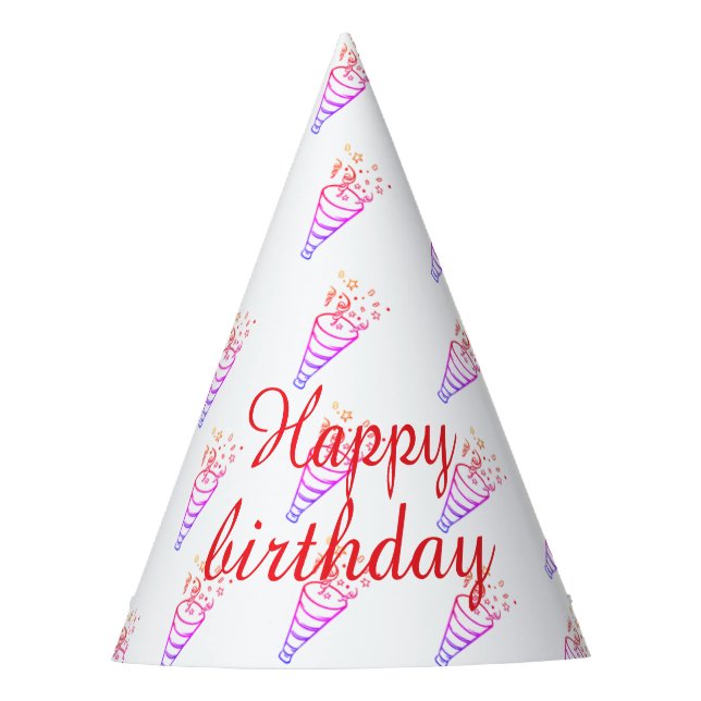 Einfache Kontur Party Partyhütchen (Vorderseite)