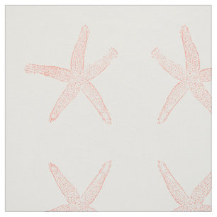 Einfache korallenrote Starfish Stoff
