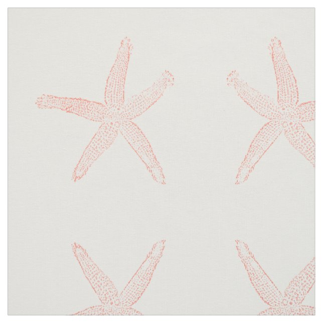 Einfache korallenrote Starfish Stoff (Muster)