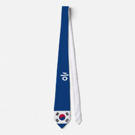 Einfache Koreaner-Hangeul-Krawatte mit Flagge Krawatte