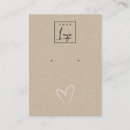 Einfache Kraft-Blush-Herz-Stuhl-Logo-Anzeige Visitenkarte