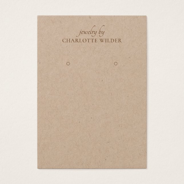 Einfache Kraft Earring Display Card (Vorderseite)
