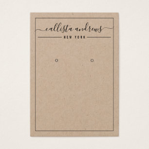 Einfache Kraft-Papier-Kurve Ohrring-Display-Karte