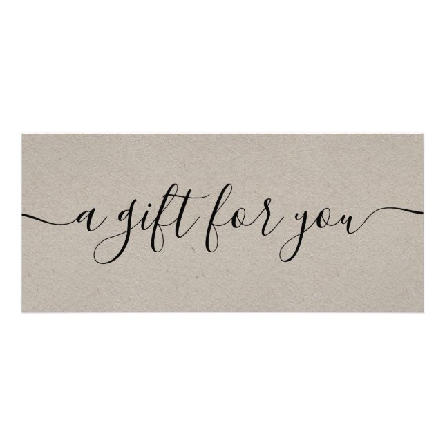 Einfache Kraft Signature Script-Geschenkgutschrift Werbekarte (Vorne)
