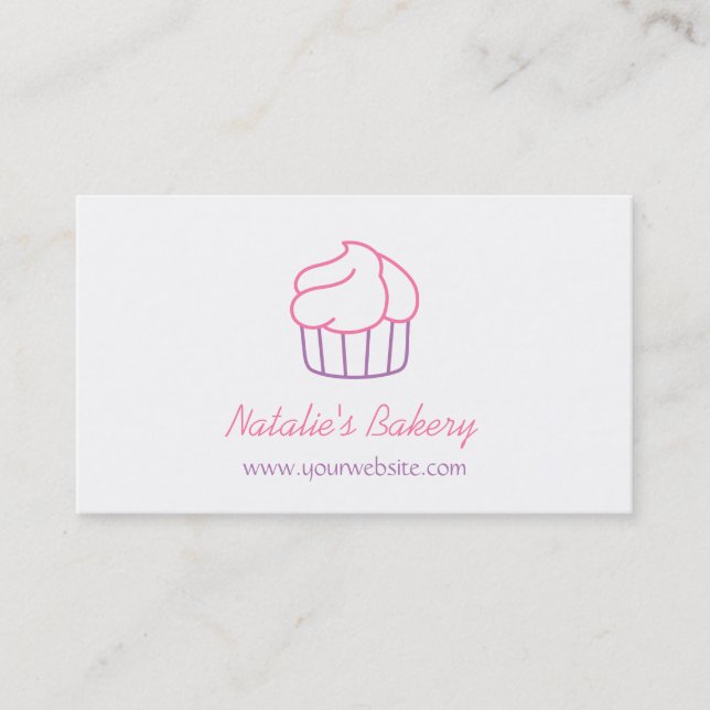 Einfache Kuchen-Gekritzel-Handwerker-Bäckerei Visitenkarte (Vorderseite)