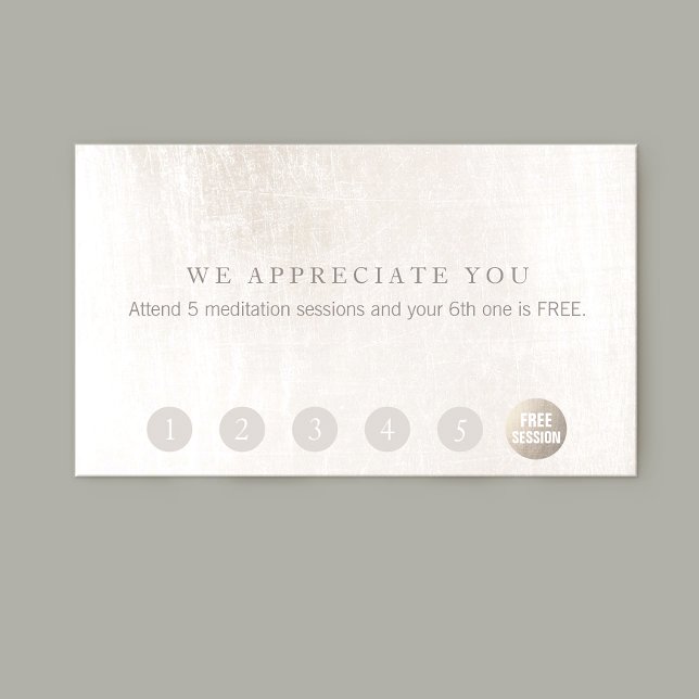 Einfache Kundenloyalty 6 Punch Weißer Marmor Treuekarte (Von Creator hochgeladen)