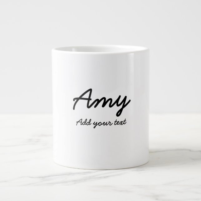 einfache, kundenspezifische Bezeichnung monogram c Jumbo-Tasse (Vorderseite)