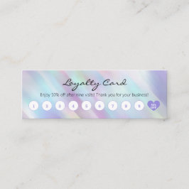 Einfache Kundenvergütung Pastel Holographic Lila Treuekarte