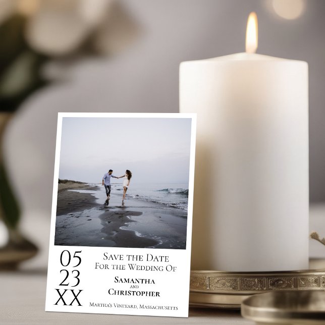 Einfache künstlerische Hochzeit Modernes Minimalis Save The Date (Von Creator hochgeladen)