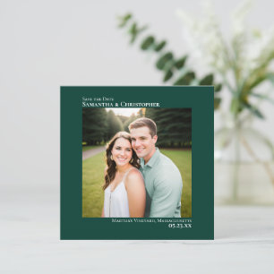 Einfache Kunstvolle Minimale Fotografie Smaragdgrü Save The Date