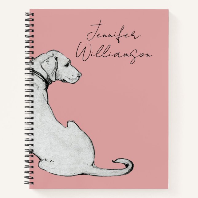 Einfache Labrador Hunde Kunst Notizbuch (Vorderseite)