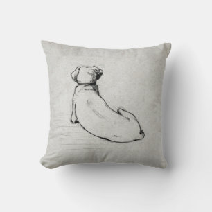 Einfache Labrador Minimalistisch Art Kissen