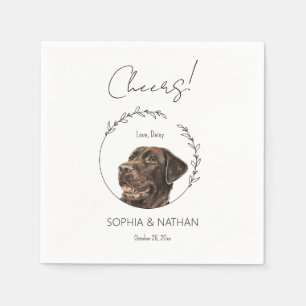 Einfache Labrador Retriever Dog Wedding Cocktail Serviette