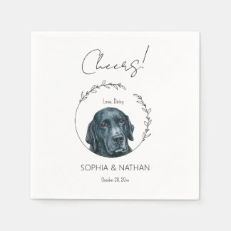 Einfache Labrador Retriever Dog Wedding Cocktail Serviette
