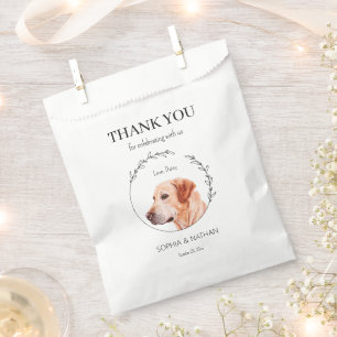 Einfache Labrador Retriever Dog Wedding Vielen Dan Geschenktütchen