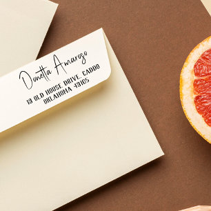 Einfache Lässige Minimalistische Kalligrafie Name  Gummistempel