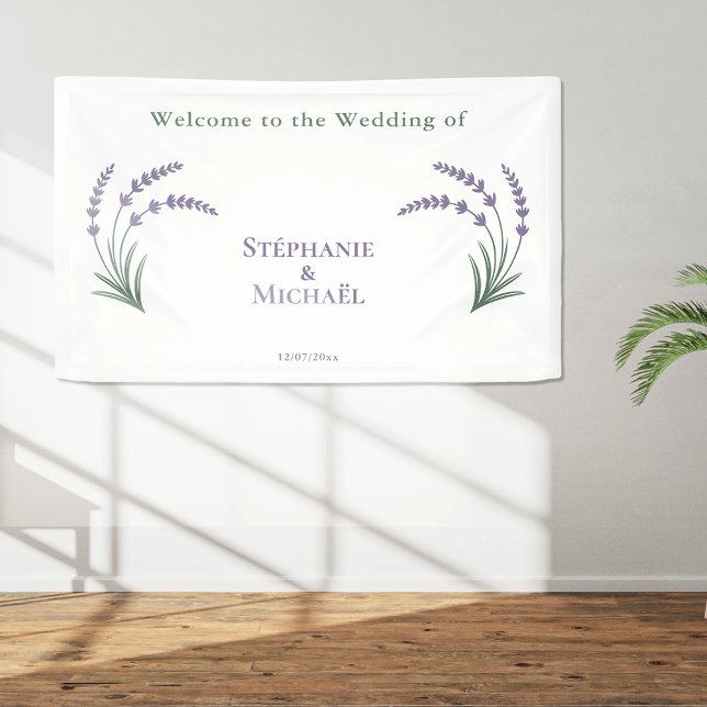 Einfache Lavendel-Hochzeit Banner (Simple Lavender Wedding Banner)