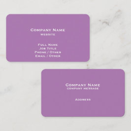 Einfache Lavendel-Visitenkarte Visitenkarte