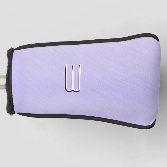 Einfache Lavender Personal Initial Golf Headcover (Vorderseite)
