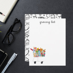 Einfache Lebensmittelliste Feinschmecker Mitteilungskarte