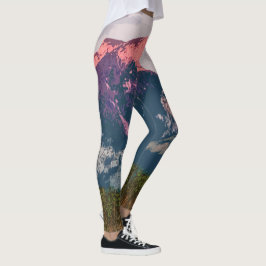 Einfache Leggings der Gebirgslandschaftsgrafik-|