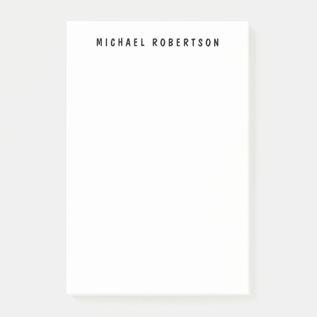 Einfache Legible Bezeichnung Elegant Minimalistisc Post-it Klebezettel (Vorderseite)